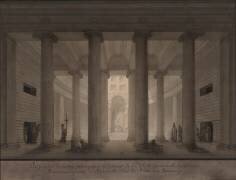 Appearance of the main entrance and the interior of the convent church (Jean-Jacques Lequeu) - Muzeo.com