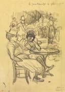 A la terrasse d'un café (Théophile Alexandre Steinlen) - Muzeo.com