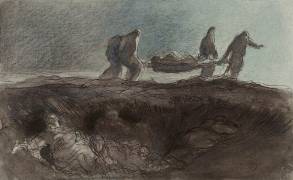 Abduction of my wounded colonel on the evening of the battle (27 September) (George Hugo) - Muzeo.com