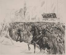 Arrivée de la reine de Hollande (Max Liebermann) - Muzeo.com