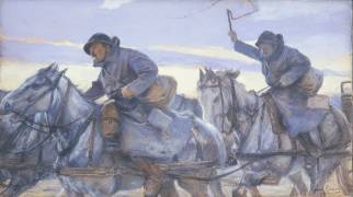 Artillery convoy (François Flameng) - Muzeo.com