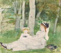 At the Edge of the Forest (Berthe Morisot) - Muzeo.com