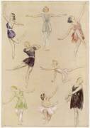 Ballet dancers exercising at the French Academie de Musique et de Danse (anonymous) - Muzeo.com