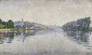Bords de rivière, la Seine à Herblay (Paul Signac) - Muzeo.com