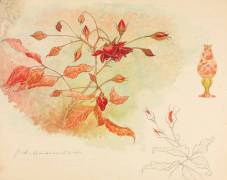 Branche de rosier et lampe (Emile Gallé) - Muzeo.com