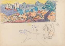 Cave of the Golden Calf: Study for Deer Hunting Mural (Spencer Frederick Gore) - Muzeo.com