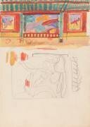 Cave of the Golden Calf: Study of Cabaret Stage and Painted Murals (Spencer Frederick Gore) - Muzeo.com