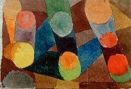 Colored circles connected by ribbons (Paul Klee) - Muzeo.com