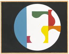 Composition dans un cercle blanc sur fond noir (Sophie Taeuber-Arp) - Muzeo.com