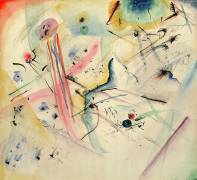 Composition with Red and Blue Stripes (Wassily Kandinsky) - Muzeo.com