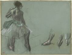 Dancer Seen from Behind and Three Studies of Feet (Edgar Degas) - Muzeo.com