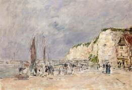 Dieppe, les falaises du Pollet (Eugène Boudin) - Muzeo.com
