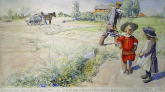 Esbjorn and the Peasant Girl (Carl Larsson) - Muzeo.com