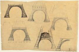 Esquisses de l'arc décoratif de la Tour Eiffel (Gustave Eiffel) - Muzeo.com