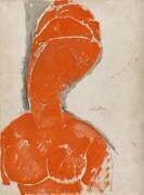 Female Bust in Red (Amedeo Modigliani) - Muzeo.com