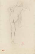 Femme nue vue de dos, montant dans un char (Edgar Degas) - Muzeo.com