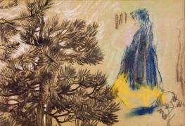 Feuille étude conifère (Pierre Bonnard) - Muzeo.com