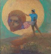 Figure portant une tête ailée (Odilon Redon) - Muzeo.com