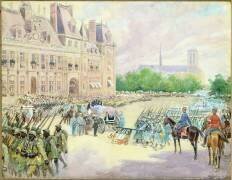 Funeral of General Joseph Gallieni (Alphonse Lalauze) - Muzeo.com