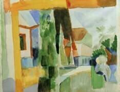 Garden by the Lake (August Macke) - Muzeo.com