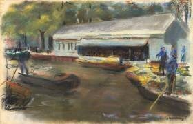 Gemusemarkt in Delft (Max Liebermann) - Muzeo.com