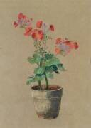 Geraniums in a pot (Odilon Redon) - Muzeo.com