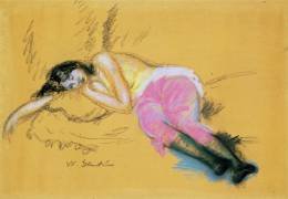 Girl Asleep (William James Glackens) - Muzeo.com