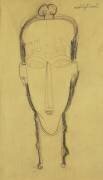 Head of a Caryatid in a Head Dress (Amedeo Modigliani) - Muzeo.com