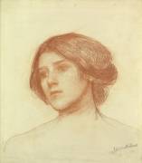 Head of a Girl (John William Waterhouse) - Muzeo.com