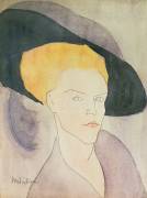 Head of a Woman wearing a hat (Amedeo Modigliani) - Muzeo.com