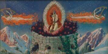 Holy tower in the mountains (Melchior Lechter) - Muzeo.com