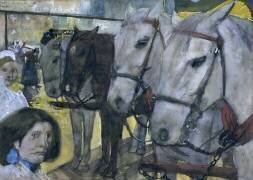 Horse tram on the Dam of Amsterdam (George Hendrik Breitner) - Muzeo.com
