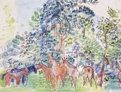 Horses in Wood (Raoul Dufy) - Muzeo.com