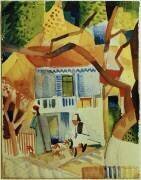 Innenhof des Landhauses (August Macke) - Muzeo.com