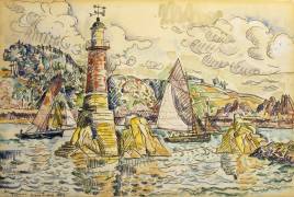 La Phare a Lezardrieux (Paul Signac) - Muzeo.com