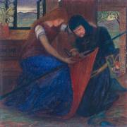 Lady Affixing Pennant to a Knight’s Spear (Elizabeth Siddal) - Muzeo.com