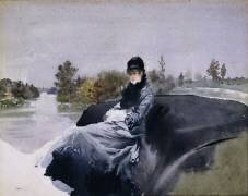 Lady in a Carriage (Giuseppe de Nittis) - Muzeo.com