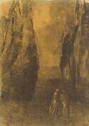 Lovers in a rocky landscape (Odilon Redon) - Muzeo.com