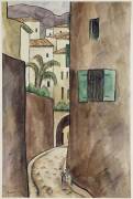 Mediterranean Street and Houses (Louis Robert Antral) - Muzeo.com