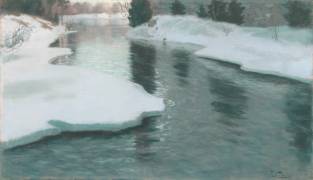 Melting Snow (Frits Thaulow) - Muzeo.com