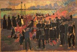 Midsummer fires in Le Pouldu (Maurice Denis) - Muzeo.com