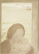 Mother and Child by the Sea at Pouldu (Maurice Denis) - Muzeo.com