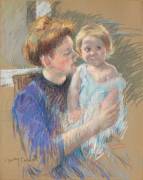 Mother in Purple Holding her Child (Mary Cassatt) - Muzeo.com