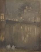 Nocturne : Grey and Gold–Canal, Holland (James Abbott McNeill Whistler) - Muzeo.com