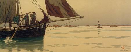 On the calm sea (Henri Rivière) - Muzeo.com