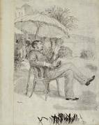 On the Terrace of a Hotel in Bordighera: The Painter Jean Martin Reviews his Bill (Auguste Renoir) - Muzeo.com