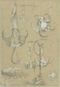 Planche pour les documents décoratifs lampes-fleurs, et suspension (Alfons Mucha) - Muzeo.com