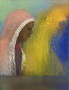 Portrait of a Woman in a Pink Veil (Odilon Redon) - Muzeo.com