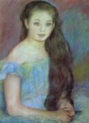 Portrait of a young girl with blue eyes (Auguste Renoir) - Muzeo.com