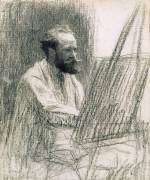 Portrait of Edouard Manet at his Easel (Léon Lhermitte) - Muzeo.com
